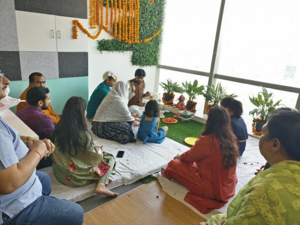 PSA Employees and Their Families in Puja Ceremony